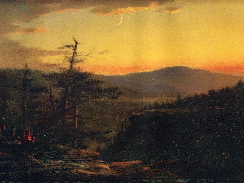1829-John Adams Parker - Monti Catskill al tramonto